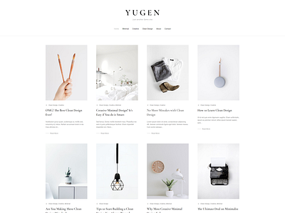 Yugen - Free WordPress Blog Theme blog minimal minimal blog wordpress wordpress blog wordpress blog theme wordpress design