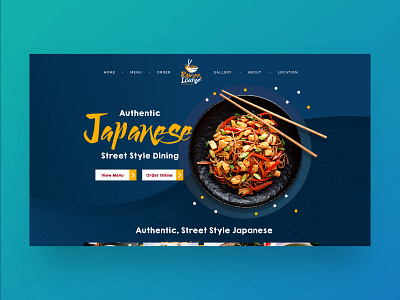 Daily UI - Day 03 app brand branding clean design food japanese japanese food logo luxury minimal mobile modern ui ux web webdesign website wordpress