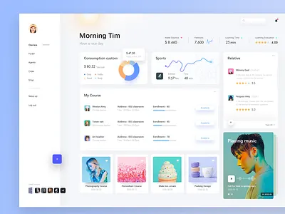 Learning Center dashboard education study ui