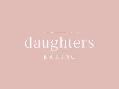 Daughters Baking brand design branding design feminine graphic design identity identity design logo typography