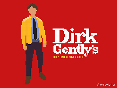 Dirk Gently Pixel Art art design illustration pixel vector