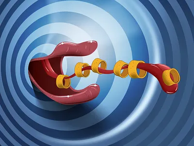 Hulahoops comic food illustration mouth vector