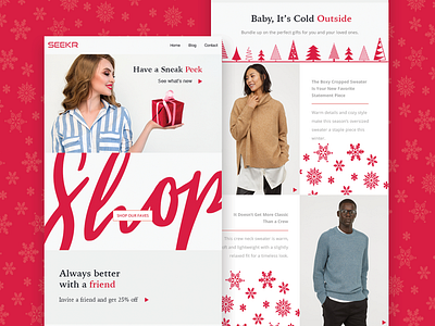 Daily UI (#dailyui) - Responsive Email Blast christmas daily challenge daily ui digital ecommece email email blast email campaign email marketing fashion holiday newsletter responsive ui ui design ui ux uidesign web design