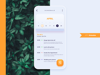 Daily UI #071 - Schedule 071 dailyui dailyui071 interface design schedule