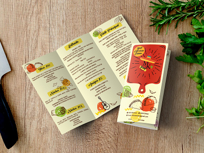 Food Menu branding brochure cafe branding cafe menu clean design food and drink illustration menu design minimal print restaraunt trifold typography ui vector