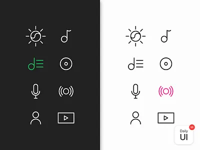 055 Icon Set challenge daily ui challenge dailyui day 56 icon
