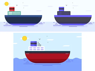 Ship Illustration (Undraw inspiration) design illustration undraw vector