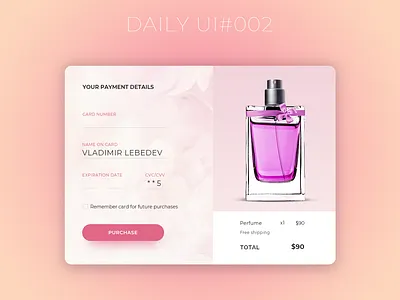 Daily Ui #002 card checkout form payment form ui ux webdesign