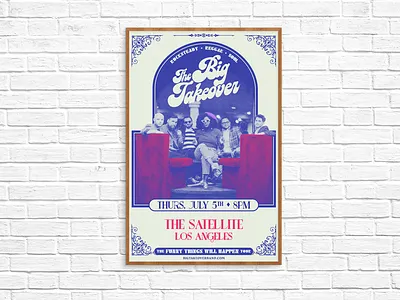 "Funny Things Will Happen" Tour Poster 1960s 1970s 1980s band poster design gig halftone poster art psychadelic reggae ska texture tour typography vintage