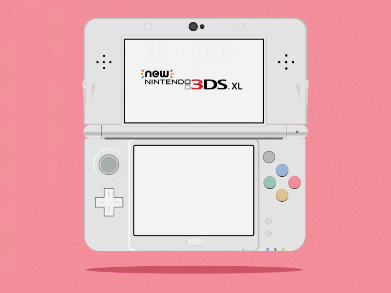 Nintendo New 3DS 3ds adobe illustrator after effects animation design ds flatdesign game animation gameboy gaming gif handheld illustration nds nintendo nintendo 3ds wacom cintiq