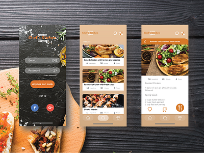 Recipe App adobexd app design ios mobileapp ui ui concept uidesign uiux userexperiance userexperiencedesign userinterface userinterfacedesign ux