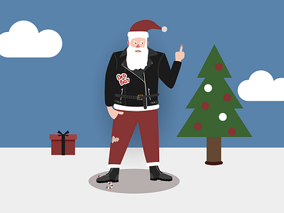 Bad Santa affinitydesigner beard christmas illustration santa claus vector