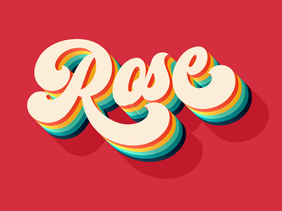 Rose - Free Text Effect 3d text colorful text free mockup free text effect freebie psd graphic design mockup print psd retro text effect text mockup typography vintage text effect