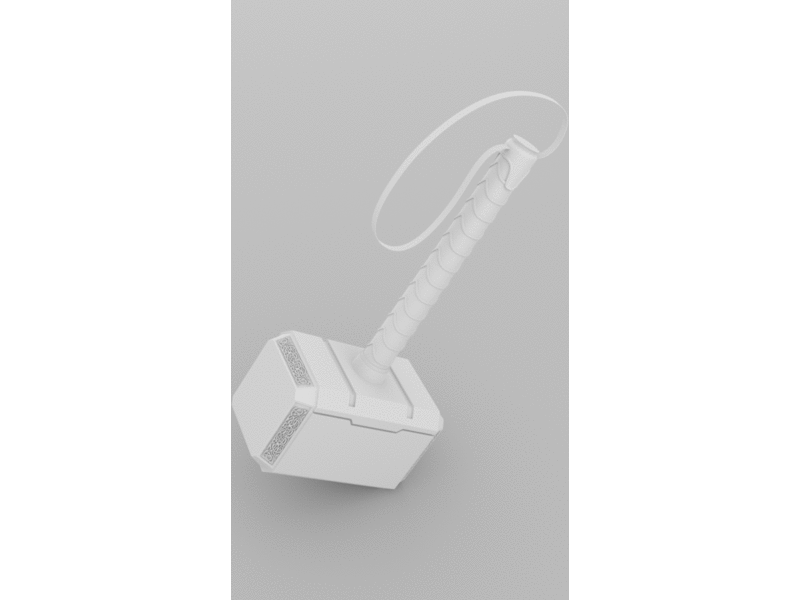 Thor's Mjolnir 3D Model 3d art avengers b3d blender mjolnir modelling thor