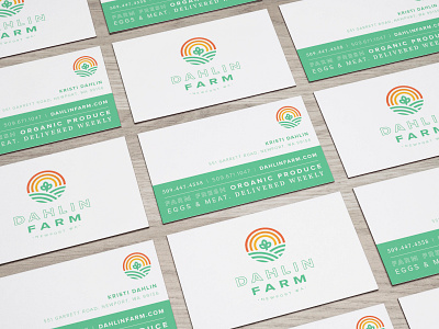 Dahlin Farm Business Card brand branding business card csa farm