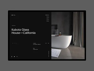 Interior Landing Page clean design grid header layout minimal simple typography ui web website whitespace