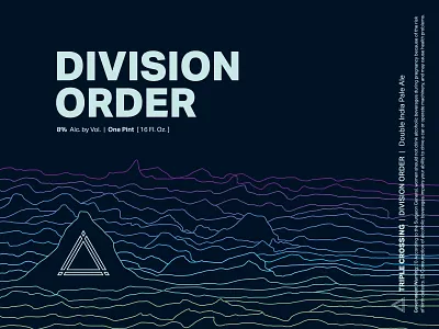 Division Order DIPA ⟁ Triple Crossing beer beer label branding brewery can craft beer packaging triple crossing