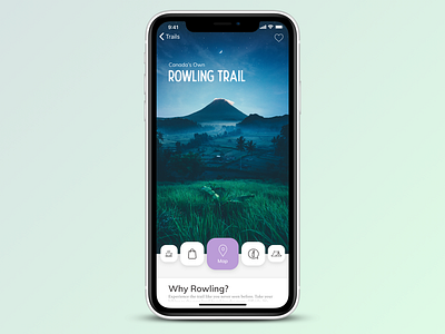 Rowland Trail design designer ios navigation sketch trail uidesign ux design view