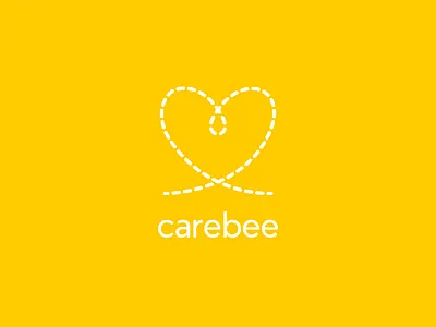 Carebee Logo Inverse brand identity branding corporate identity design logo logo design