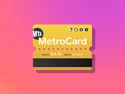 Boarding Pass • Digital MetroCard Concept • Day 024 app b2c concept daily ui digital design gradient icon illustration mobile typography uichallenge uitrends ux uxui vector web