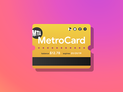Boarding Pass • Digital MetroCard Concept • Day 024 app b2c concept daily ui digital design gradient icon illustration mobile typography uichallenge uitrends ux uxui vector web