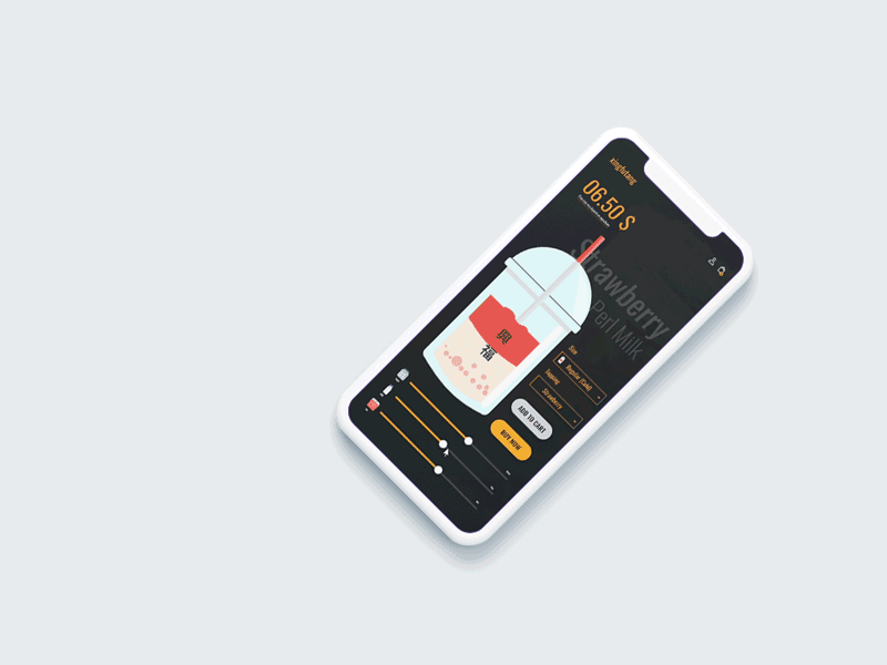 Juice Ordering App Concept app app ui dark ui design food and beverage food and drink food app micro animation micro interaction online app ui ux