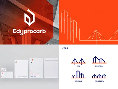 Logo Construction brand brand and identity branding branding veracruz bridge building construction construction logo engineer engineers iconos icons logo logodesign logos logotipo logotipos orange simple logo stationery