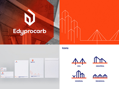 Logo Construction brand brand and identity branding branding veracruz bridge building construction construction logo engineer engineers iconos icons logo logodesign logos logotipo logotipos orange simple logo stationery