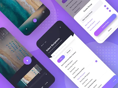 Video Messaging Workflow app branding design groups interaction messaging mobile share sketch typography ui ux video video editing video editor workflow