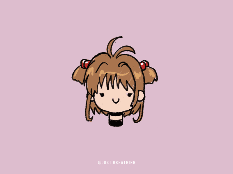 Sakura animation anime character cute drawing illustration japan manga pink sakura