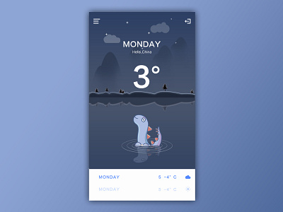 Dinosaur weather color design illustration ui 插图 洋葱 设计