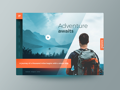 Adventure awaits! adventure app branding clean design journey ui ux ux design web website website concept