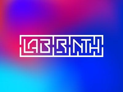 labirinth logotype design geometric gradient grid logo labyrinth logo logodesign logotype logotypedesign maze minimalism typography