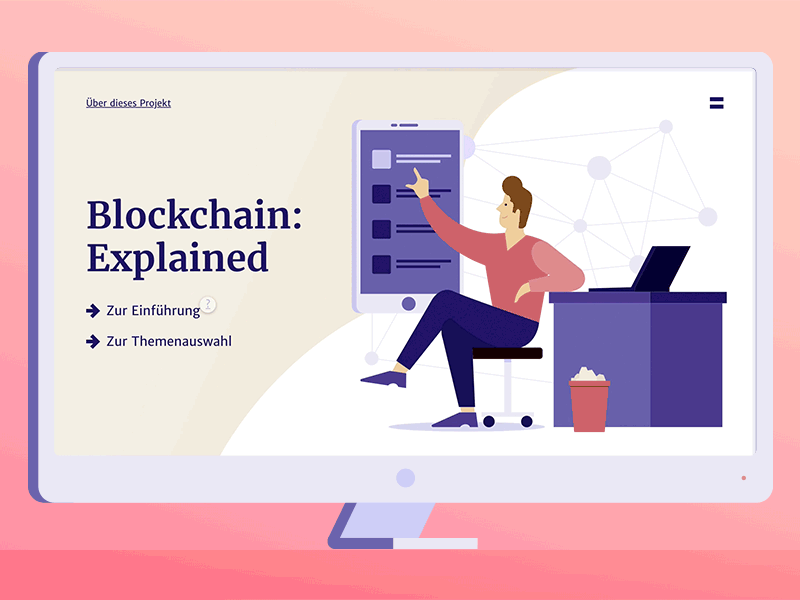 Blockchain Landing Page adobe adobe xd animation art bitcoin blockchain character design drawing editorial graphic illustration infographic ui ux vector website