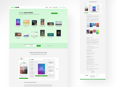 Quotescover New Homepage homepage design thumbnails web design webapp website