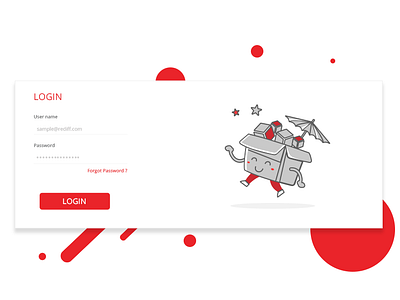 Login Page design illustration ui vector web website