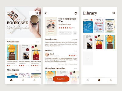 E-book Reader App book book app design ebook icon platform reader ui