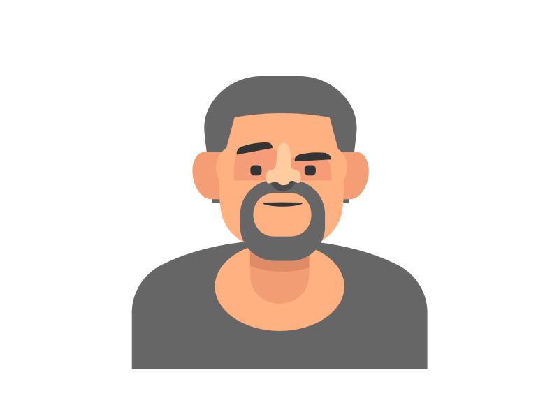 Man ae after effects animation cartoon design emotions gif happy man motion design portrait