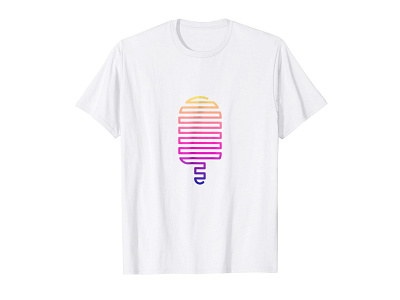 Linear Ice Cream T-shirt amazon apparel clothing clothing brand color colorful colorful art colourful ice cream illustration line art linear madebybono minimal minimalist outline popsicle t shirt threadless tshirt