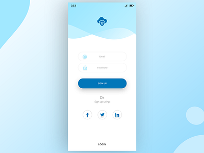 My first design for #dailyui #001 app dailyui sign up screen ui