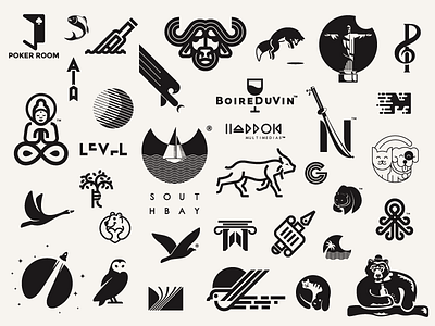 2018 Logo Collection black brand collection icon illustration logo logo mark design logomark logotype monogram shape vector