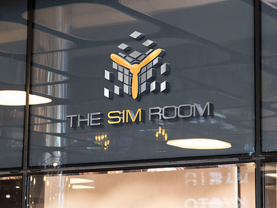 The Sim Room Mockup branding flight simulator logo mockup sim room simulation