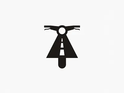 Scooter + road brand design icon identity illustration logo sign symbol yuro