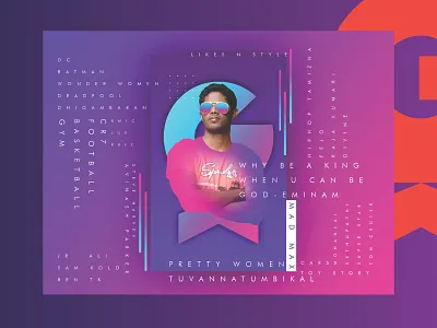 Gk. portfolio "know my fav" page gradients graphicart portfolio typography ui web desgin web page