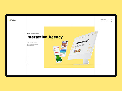 Vstorm - Interactive Agency agency clean corporate creative minimal onepage portfolio ui ux