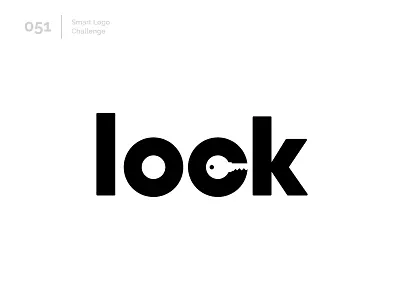 51/100 Daily Smart Logo Challenge 100 day challenge 100 day project abstract key letter letterform letters lock logo logo challenge modern negative space wordmark