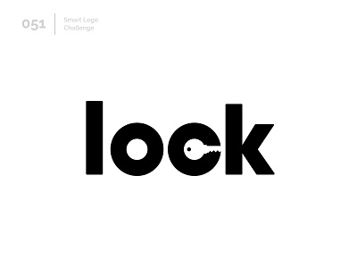 51/100 Daily Smart Logo Challenge 100 day challenge 100 day project abstract key letter letterform letters lock logo logo challenge modern negative space wordmark