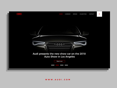 dream-car audi home page design audi brand branding car car app color design dream icon logo love ui user experience user inteface ux vector web web ui