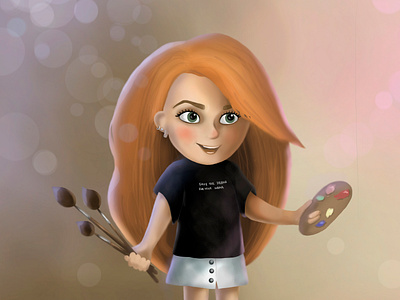 pretty character design art artist digital 2d
