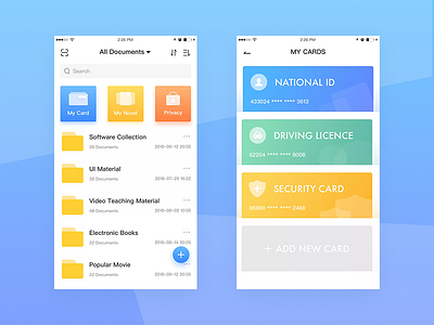 Online Cloud app design ui